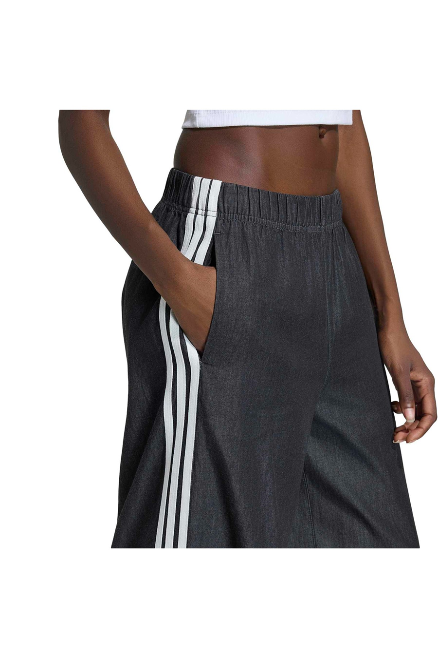 adidas Kadın  Siyah  Eşofman Altı DENIM WIDE LEG KY8112