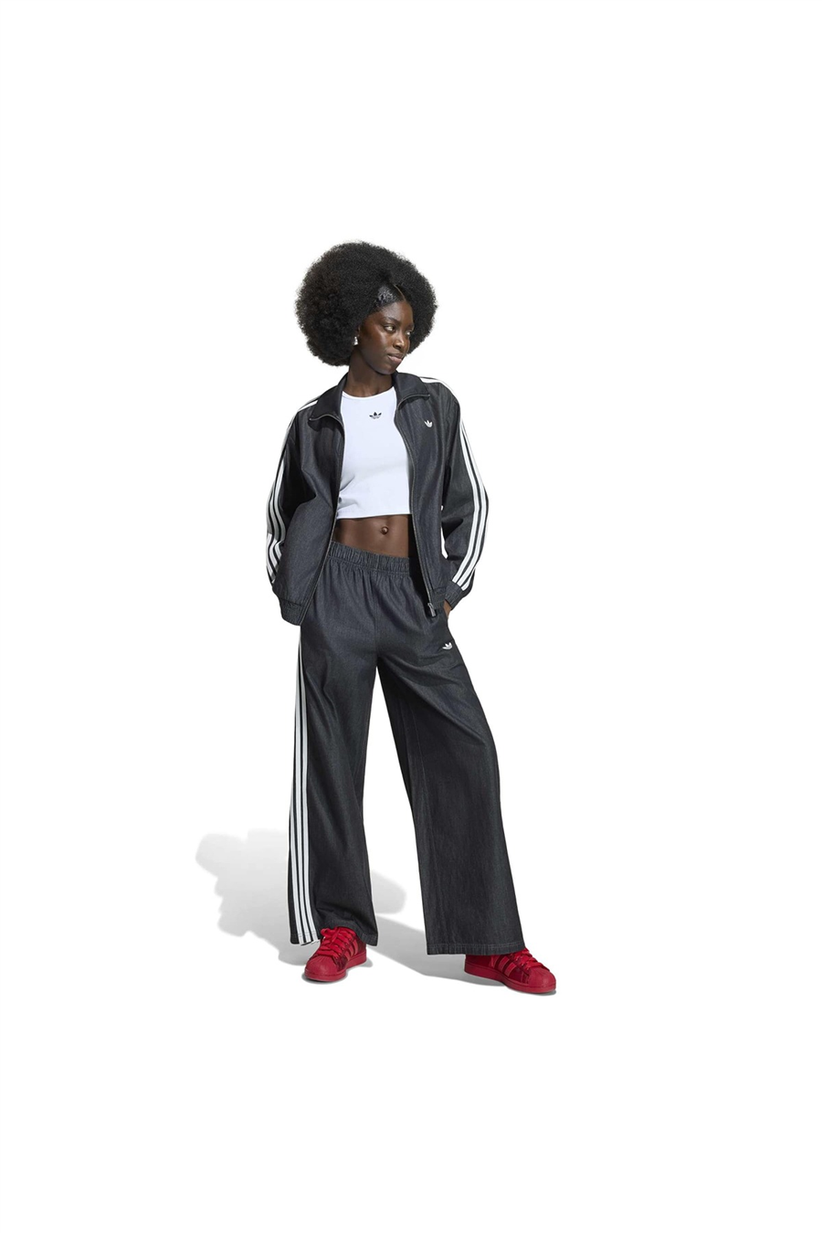 adidas Kadın  Siyah  Eşofman Altı DENIM WIDE LEG KY8112