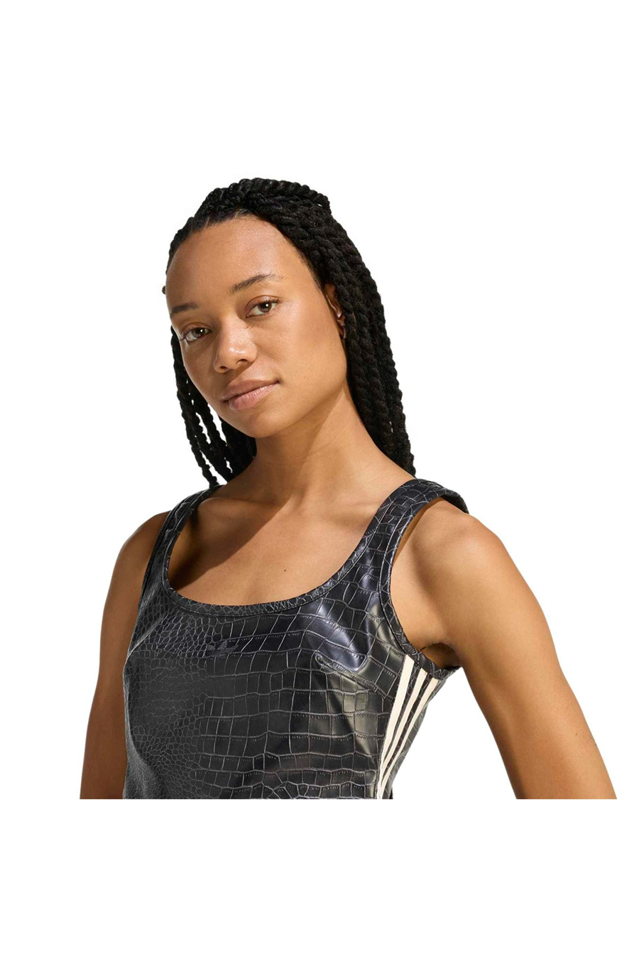 adidas  Kadın Siyah  Gömlek PLEATHER CORSET KE5041