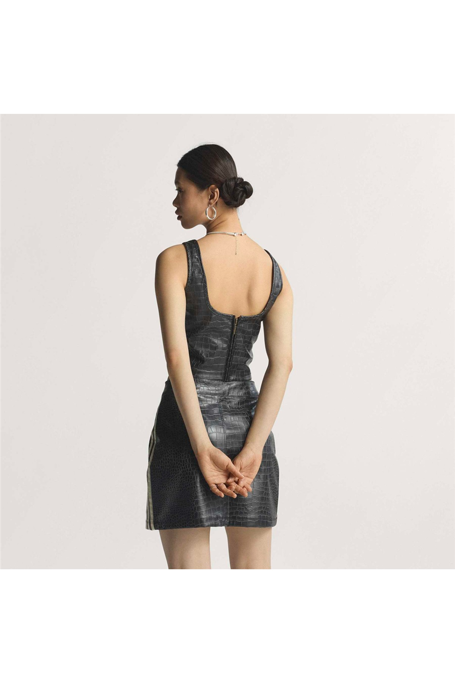 adidas  Kadın Siyah  Gömlek PLEATHER CORSET KE5041