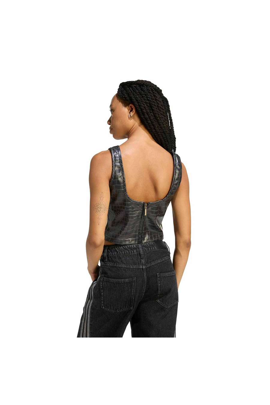 adidas  Kadın Siyah  Gömlek PLEATHER CORSET KE5041