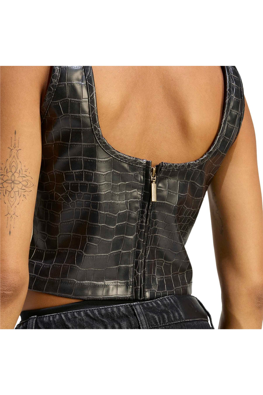 adidas  Kadın Siyah  Gömlek PLEATHER CORSET KE5041