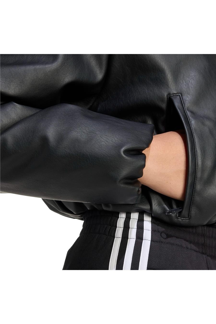 adidas Kadın  Siyah  Mont PLEATHER BOMBER JX5332