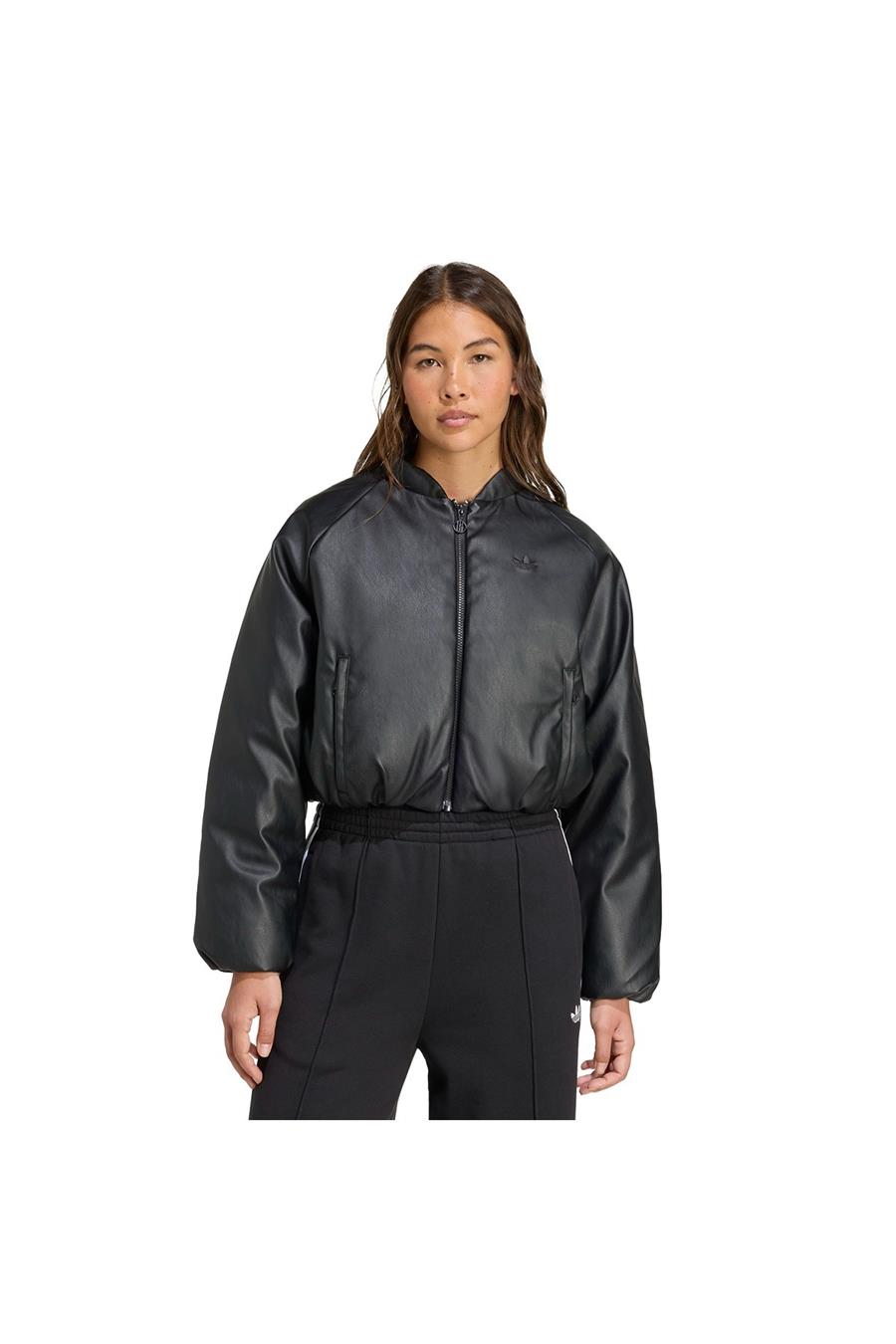 adidas Kadın  Siyah  Mont PLEATHER BOMBER JX5332