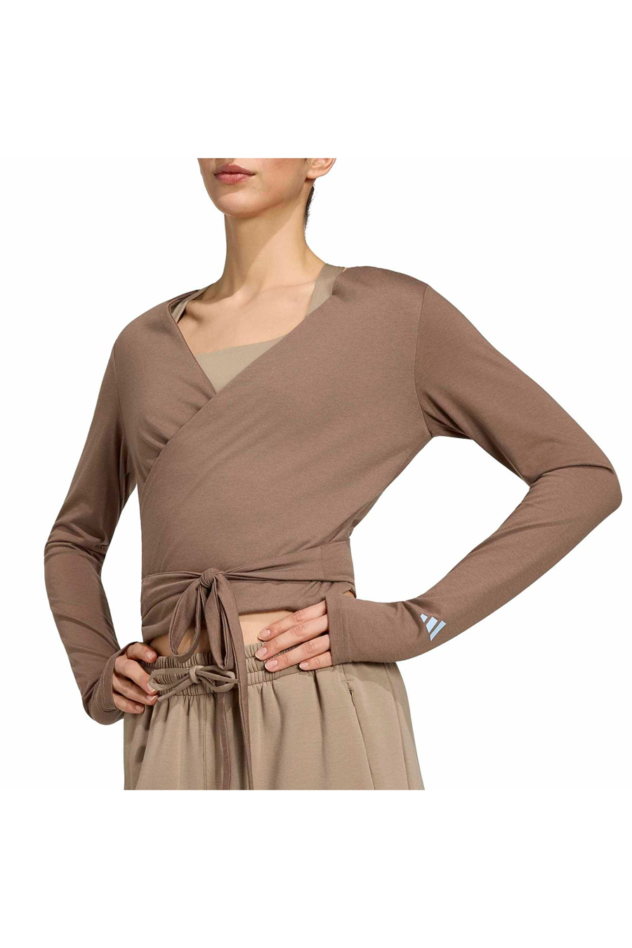 adidas Kadın Sweatshirt 3-STRIPES STUDIO SOFT BALLET WRAP TOP KY1960