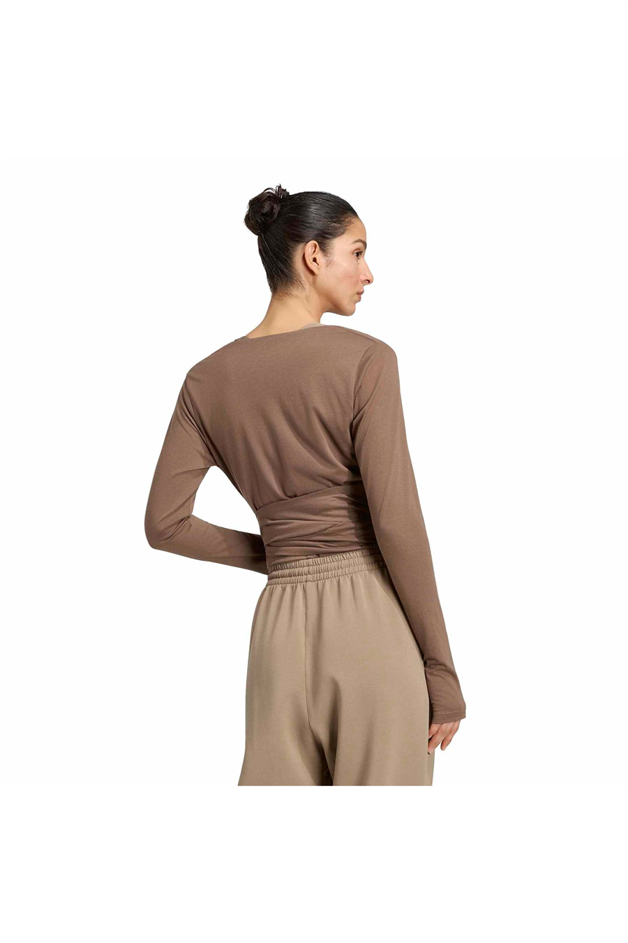 adidas Kadın Sweatshirt 3-STRIPES STUDIO SOFT BALLET WRAP TOP KY1960