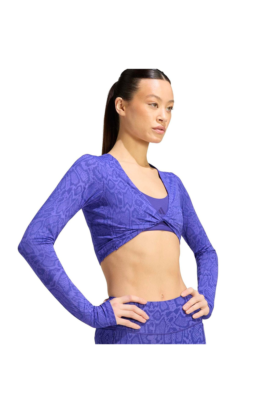 adidas Kadın Sweatshirt PrimeLft LS AOP KT4022