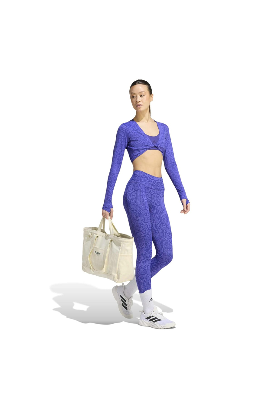 adidas Kadın Sweatshirt PrimeLft LS AOP KT4022