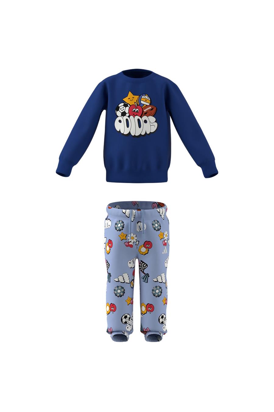 adidas Mavi  Bebek  Eşofman I FUN AOP JOG JI6236 Mavi  Bebek  Eşofman I FUN AOP JOG JI6236