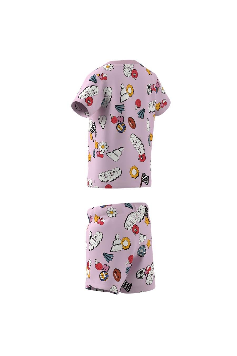 adidas Pembe  Bebek  Eşofman I  FUN AOP SET JI6235 Pembe  Bebek  Eşofman I  FUN AOP SET JI6235