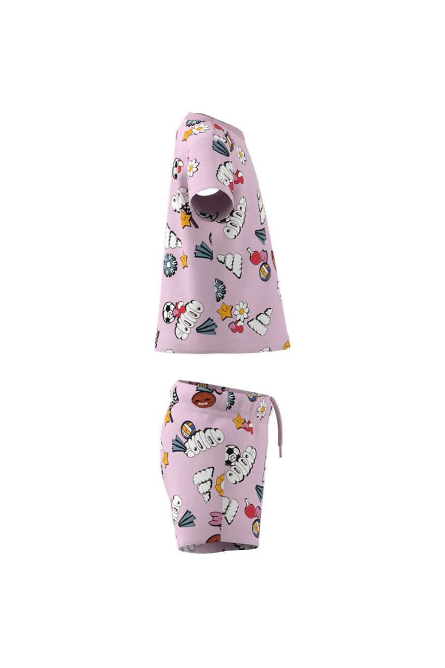 adidas Pembe  Bebek  Eşofman I  FUN AOP SET JI6235 Pembe  Bebek  Eşofman I  FUN AOP SET JI6235