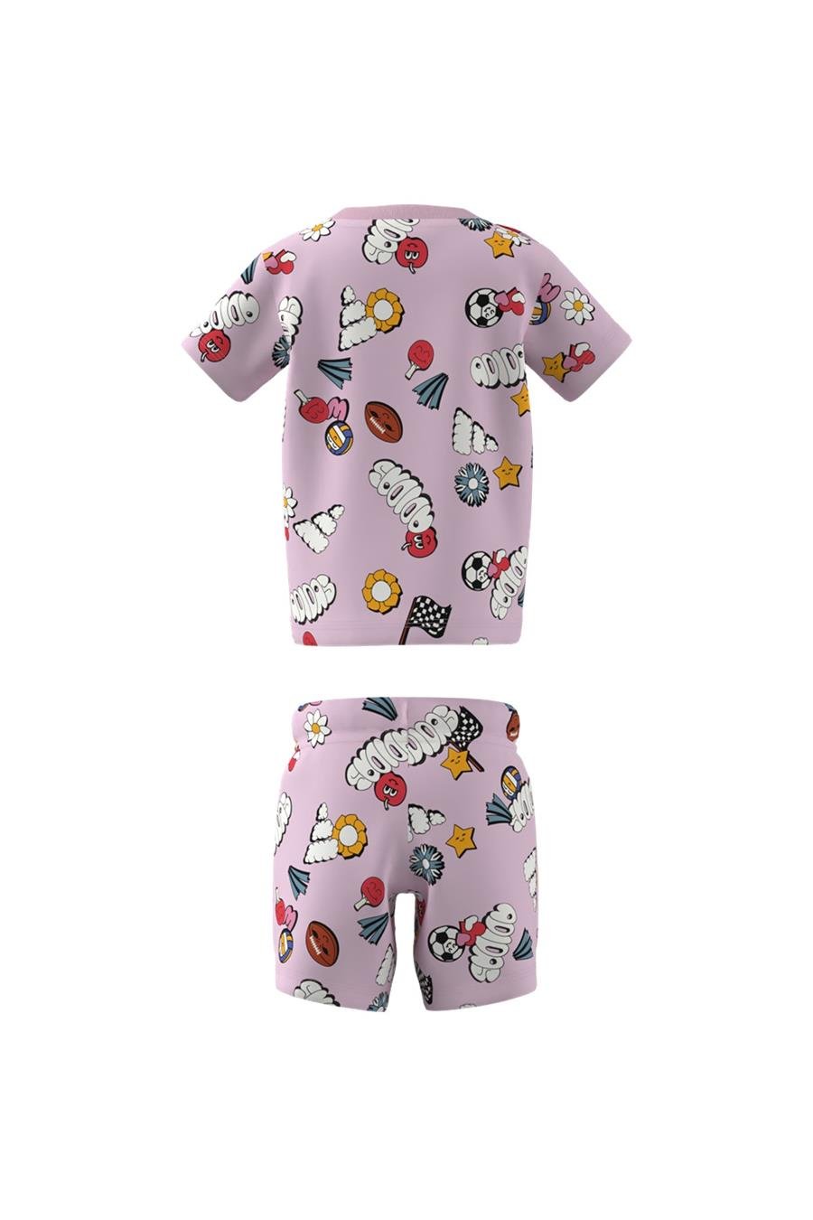 adidas Pembe  Bebek  Eşofman I  FUN AOP SET JI6235 Pembe  Bebek  Eşofman I  FUN AOP SET JI6235