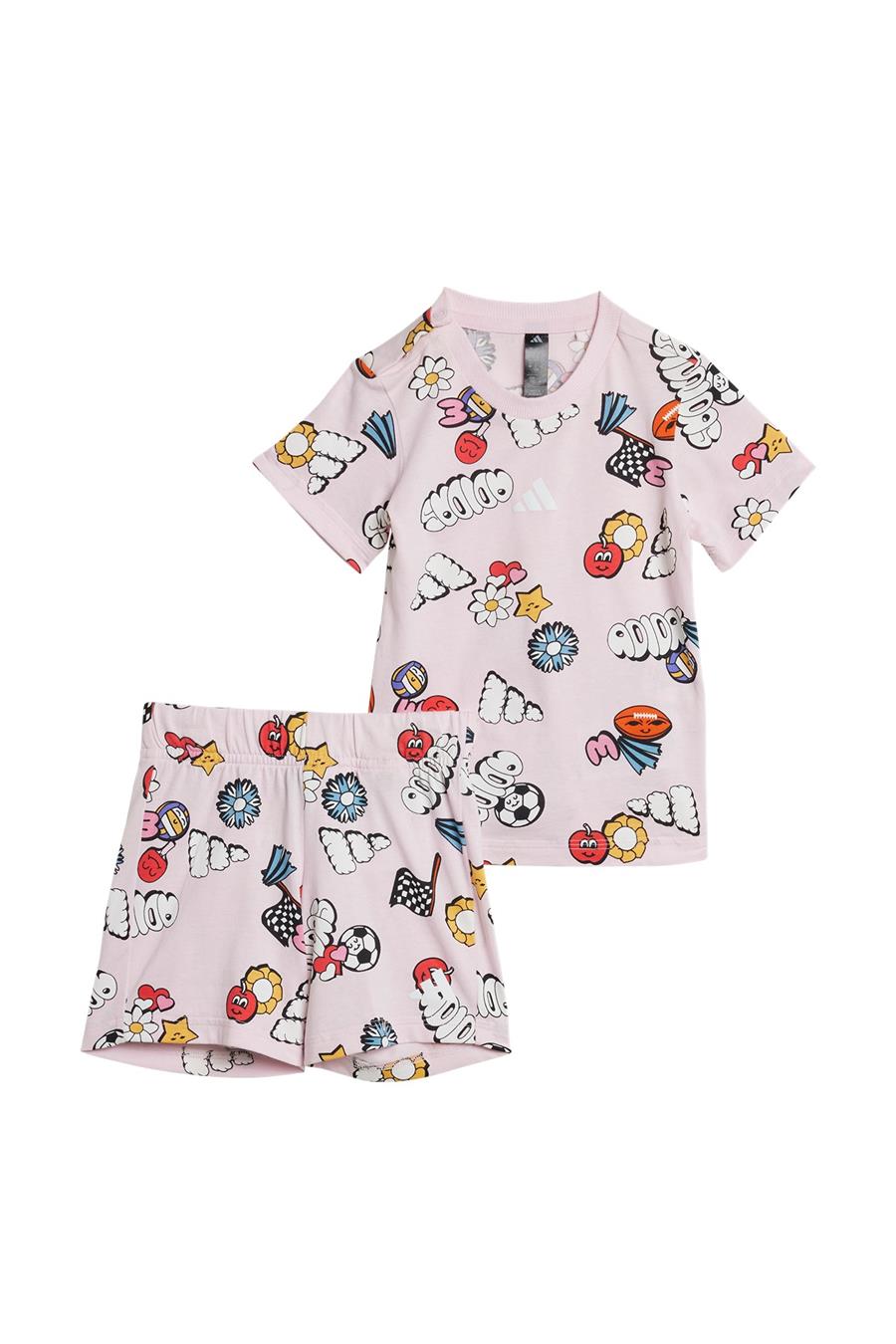 adidas Pembe  Bebek  Eşofman I  FUN AOP SET JI6235 Pembe  Bebek  Eşofman I  FUN AOP SET JI6235