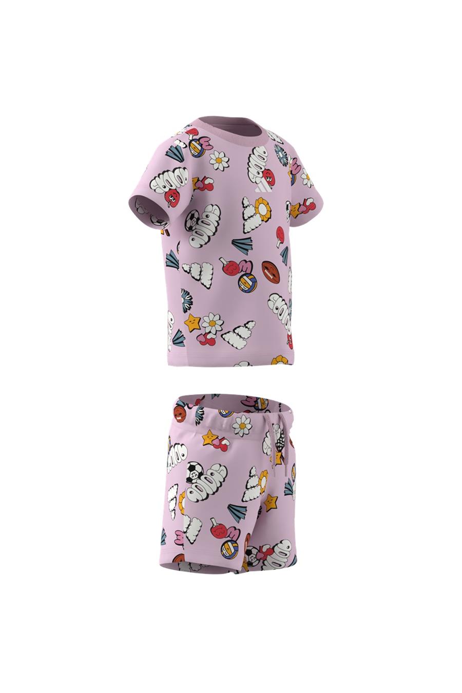 adidas Pembe  Bebek  Eşofman I  FUN AOP SET JI6235 Pembe  Bebek  Eşofman I  FUN AOP SET JI6235