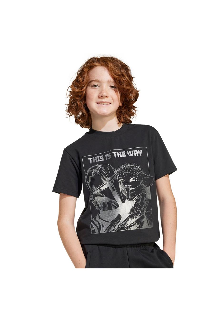 adidas Siyah Çocuk   T-Shirt J SW MNDO GFX T JD4547