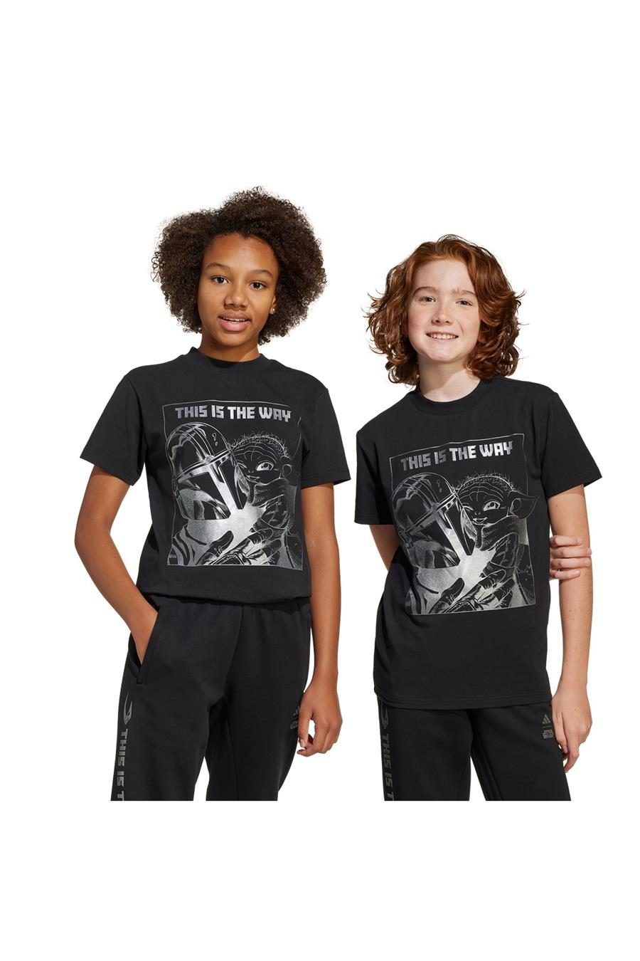 adidas Siyah Çocuk   T-Shirt J SW MNDO GFX T JD4547