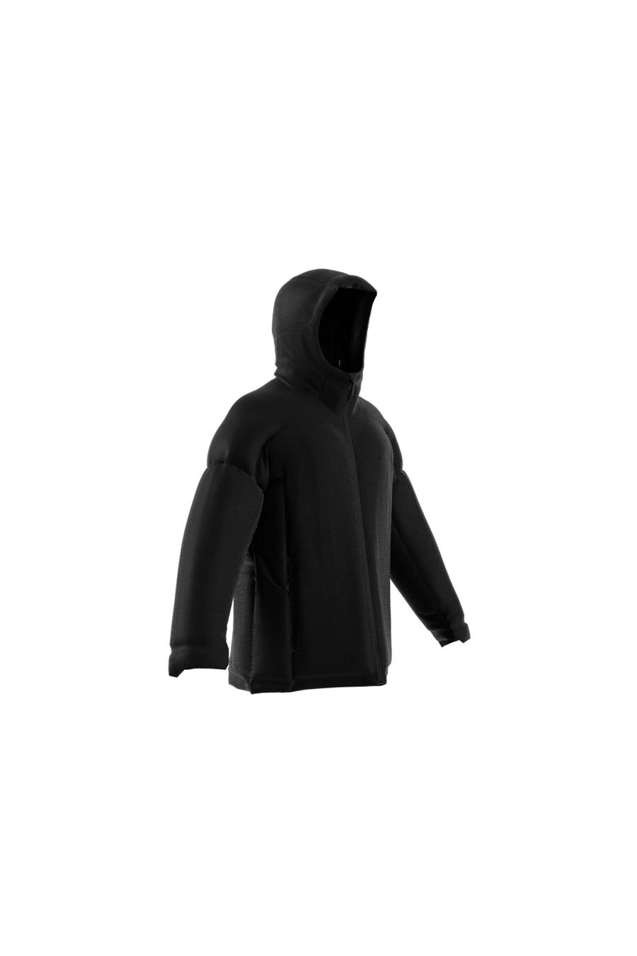 Adidas Siyah Erkek Kapüşonlu Mont Ik3136