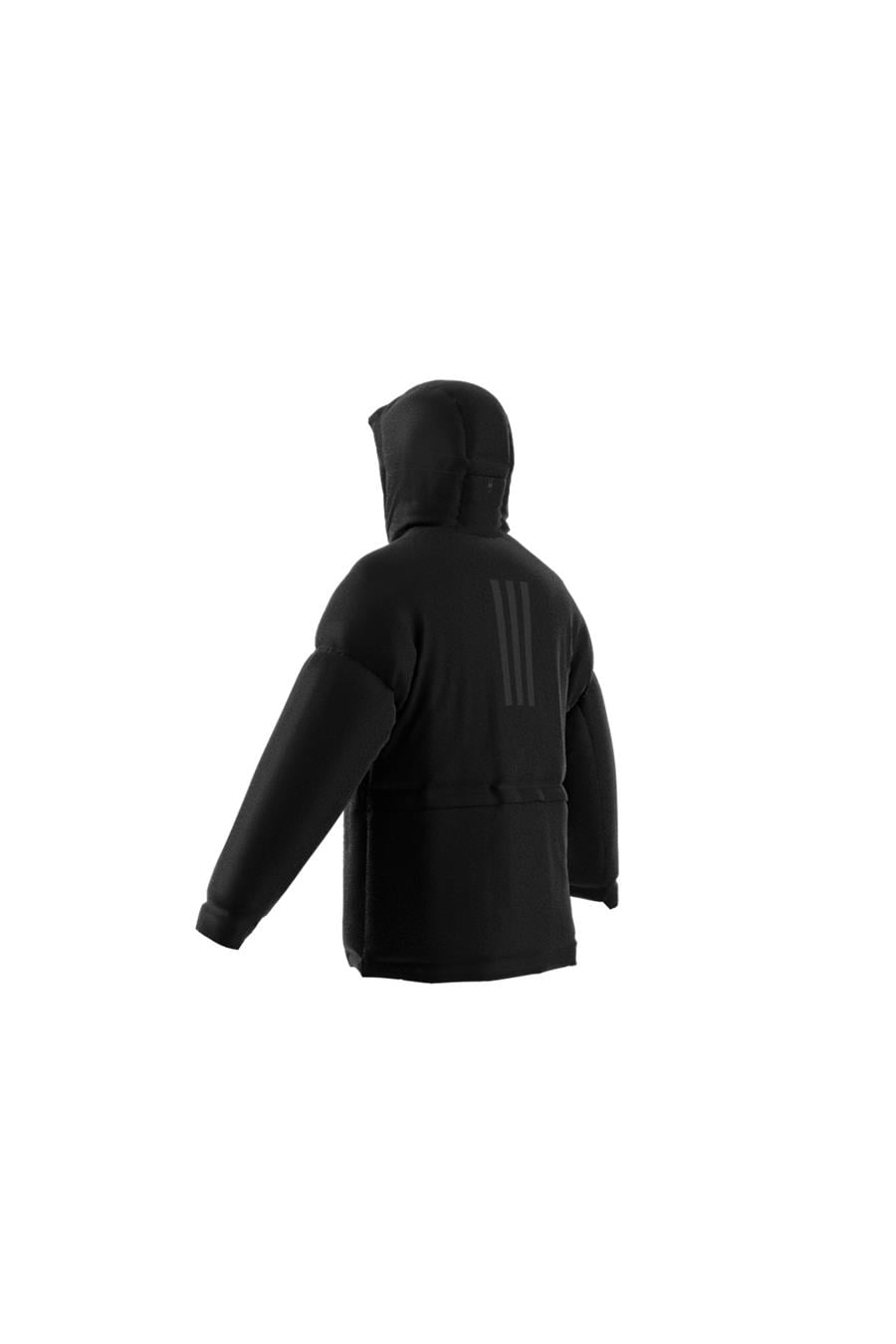 Adidas Siyah Erkek Kapüşonlu Mont Ik3136