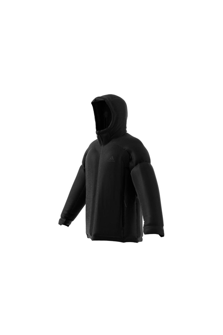 Adidas Siyah Erkek Kapüşonlu Mont Ik3136