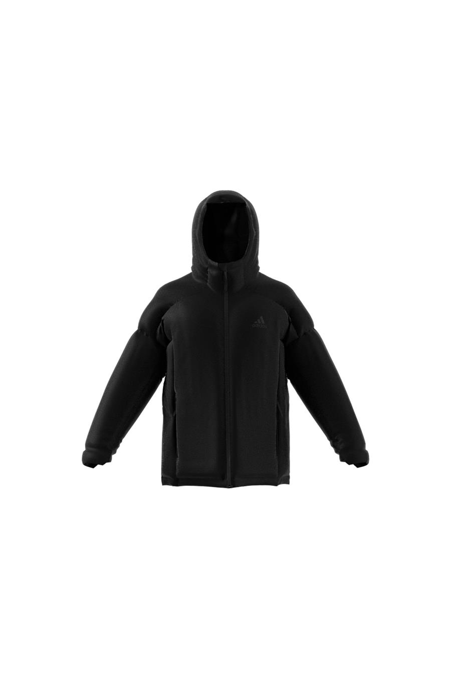 Adidas Siyah Erkek Kapüşonlu Mont Ik3136