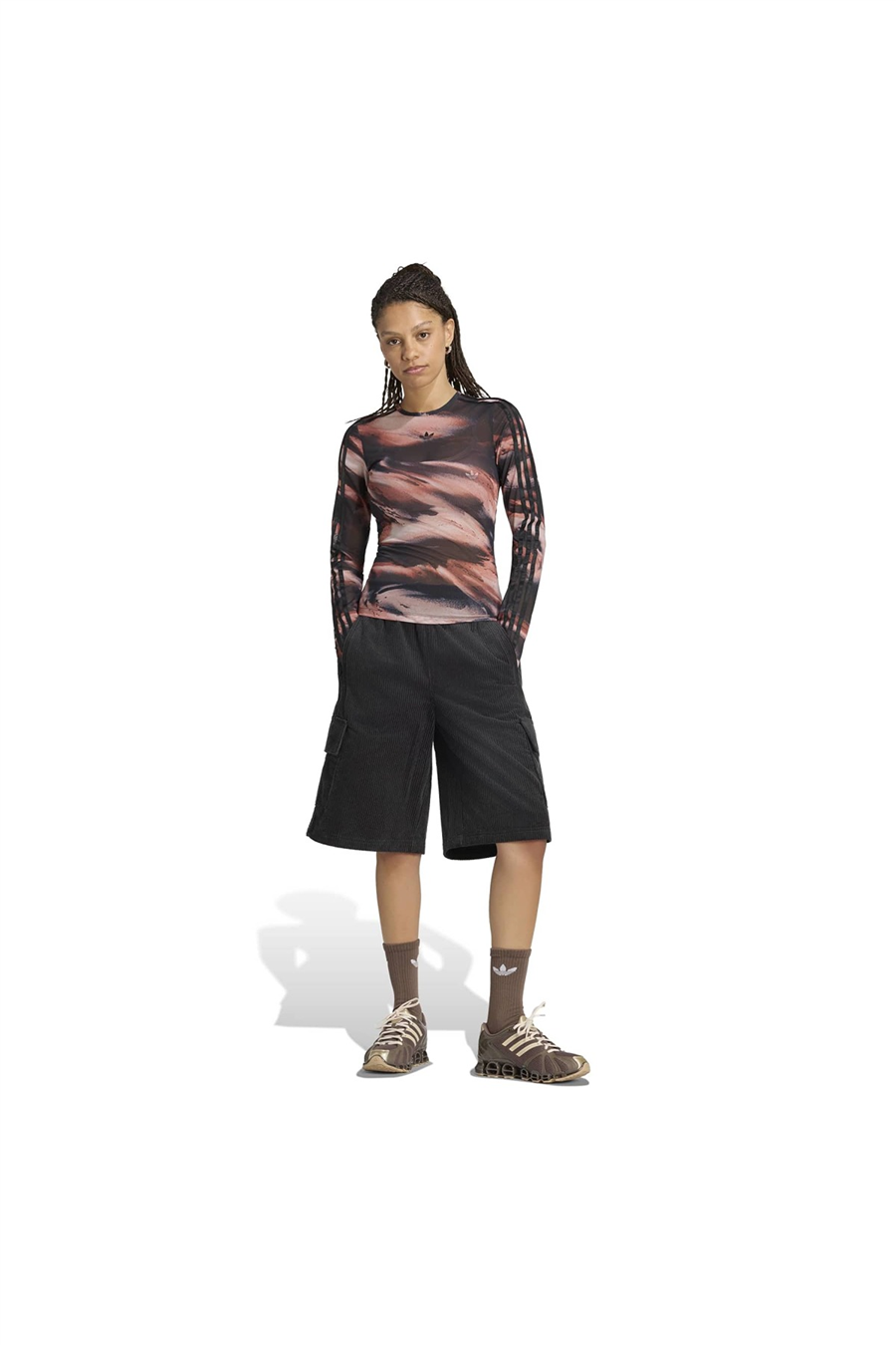 adidas Turuncu  Kadın  T-shirt AOP MESH TEE LE8316