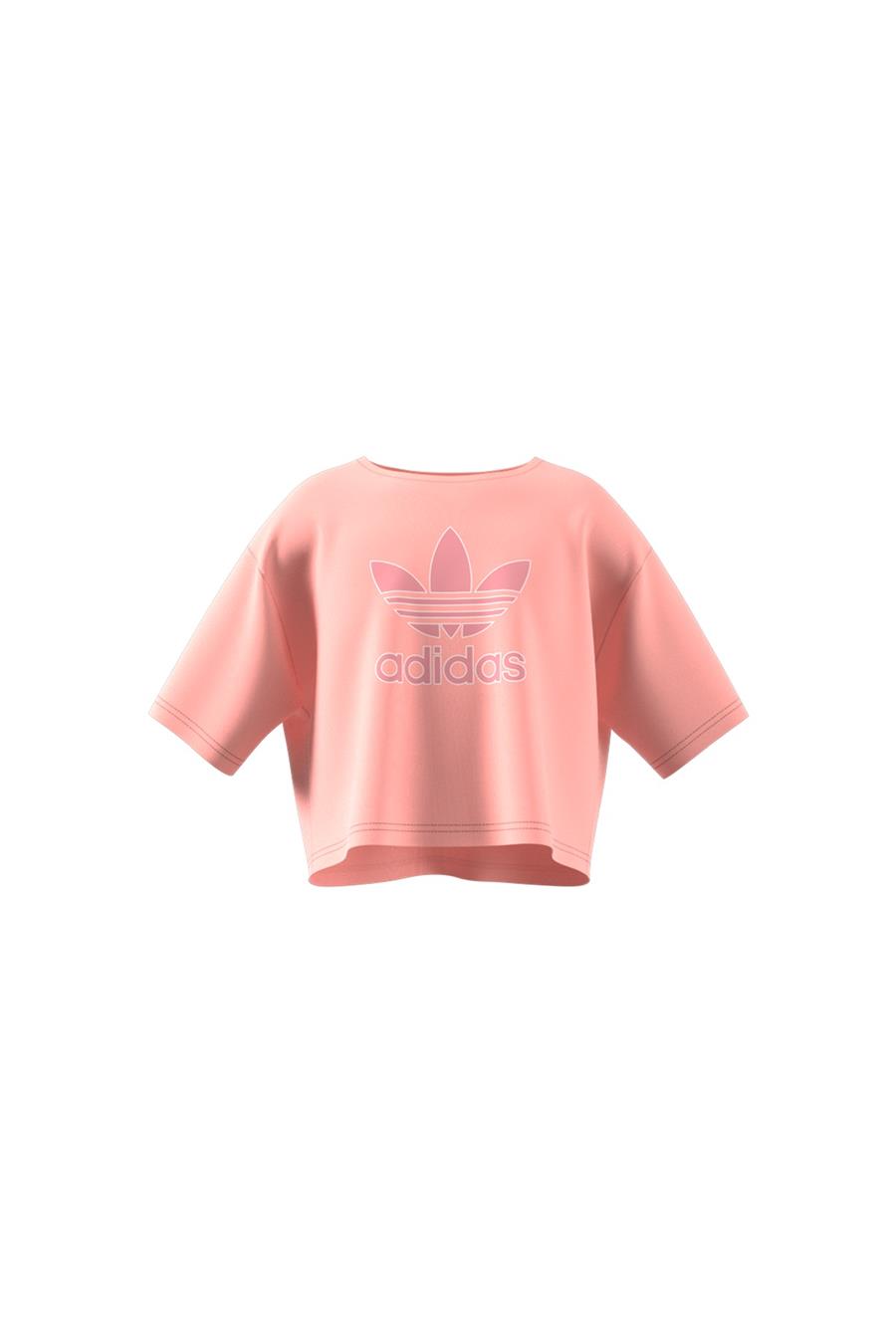 adidas Unisex  Pembe  T-shirt CROPPED TEE JC9138