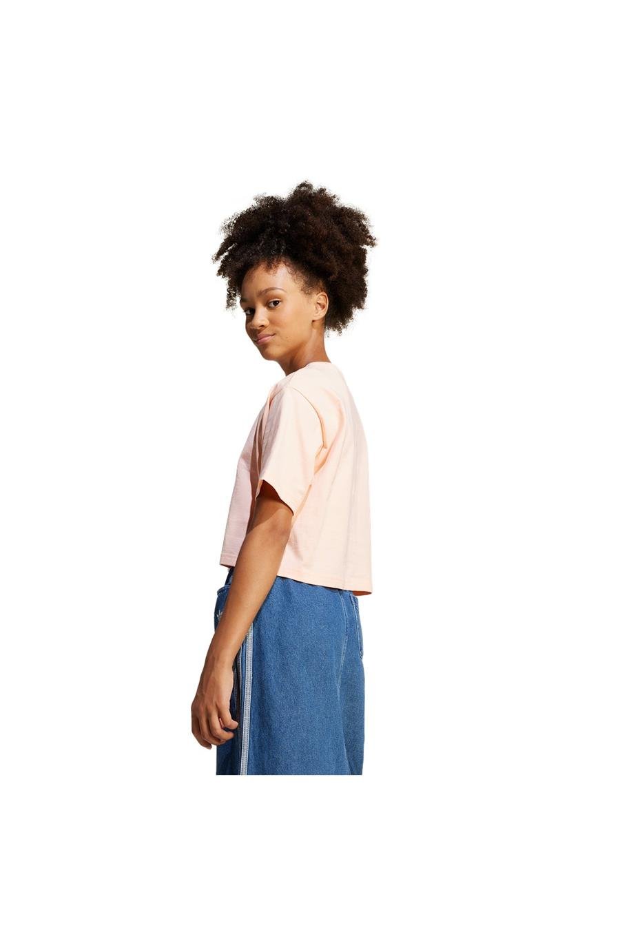 adidas Unisex  Pembe  T-shirt CROPPED TEE JC9138