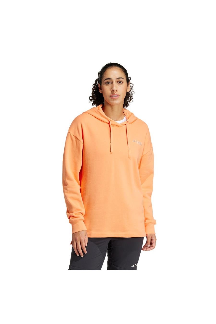 adidas W TX LOGO HOODY Kadın   Sweatshirt IS7227