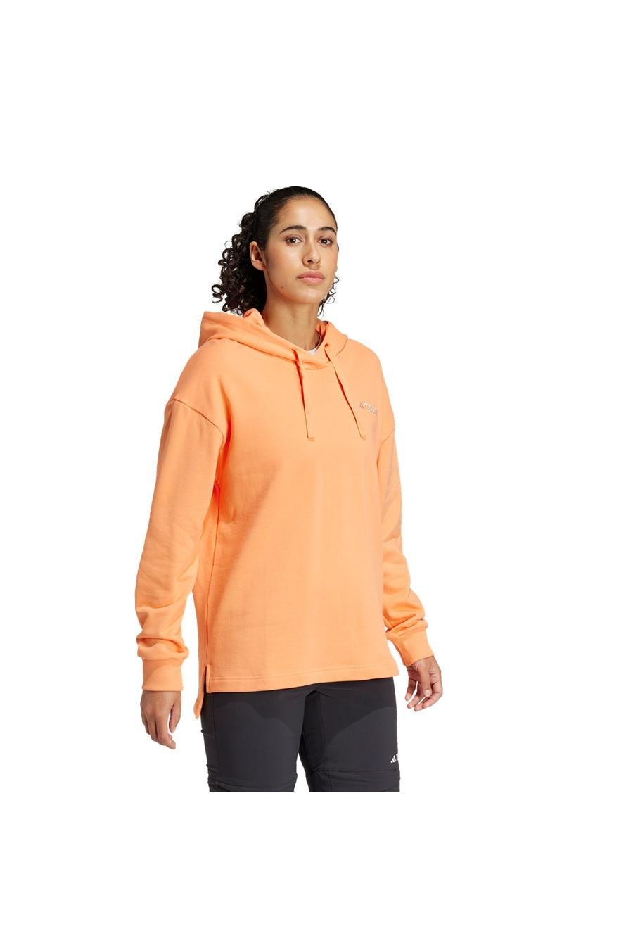 adidas W TX LOGO HOODY Kadın   Sweatshirt IS7227