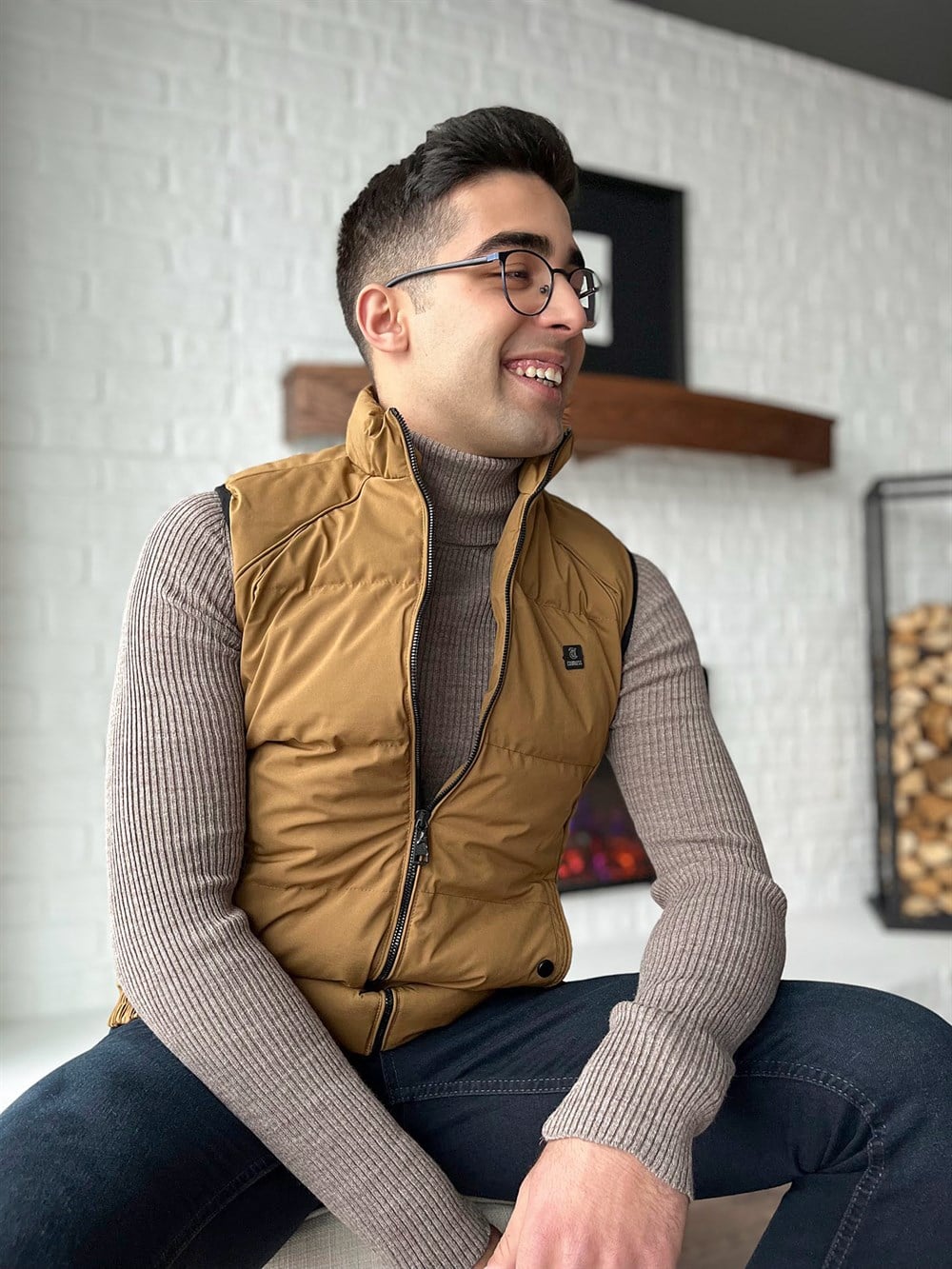 CoonlessDolumlu Yelek-Hardal Sarısı