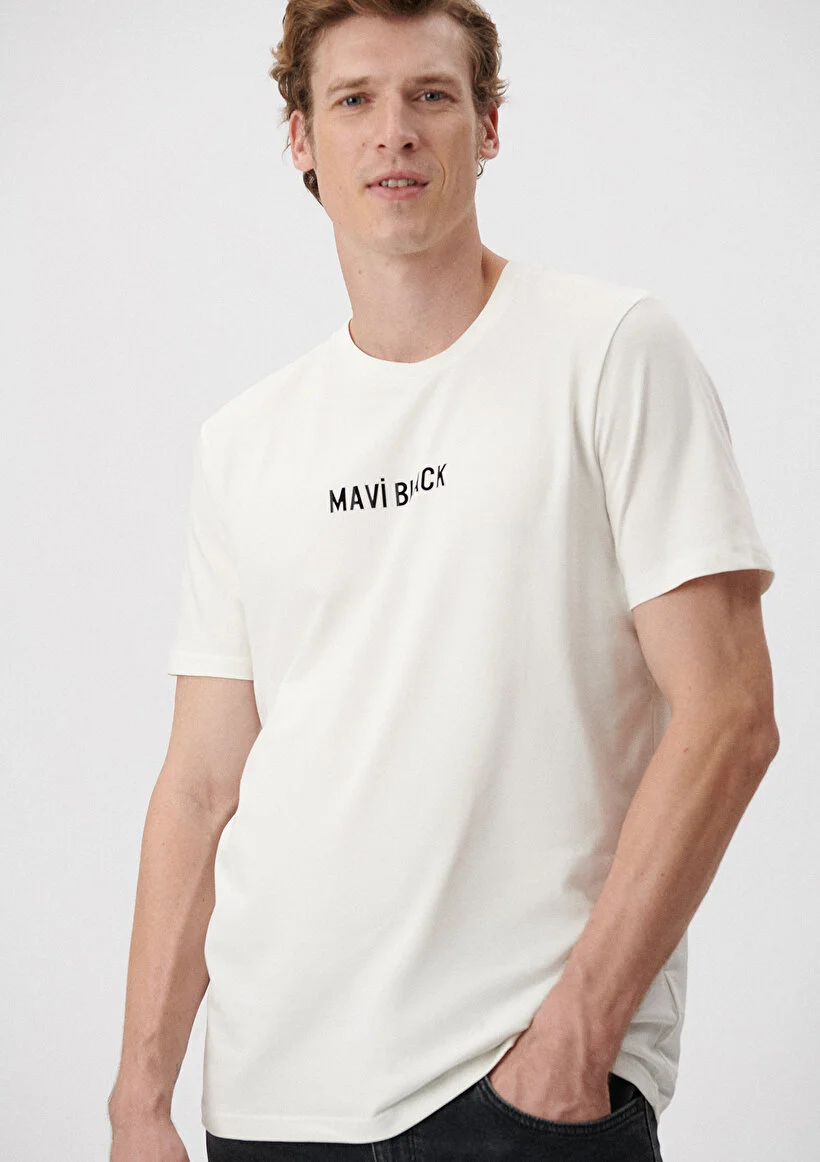 Pranga Erkek Beyaz M0610785-70057 Baskılı T-Shirt - TSH.ERK.523