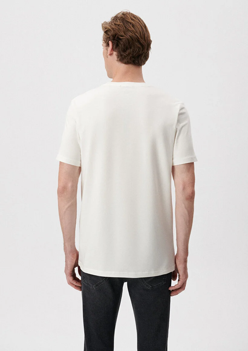 Pranga Erkek Beyaz M0610785-70057 Baskılı T-Shirt - TSH.ERK.523