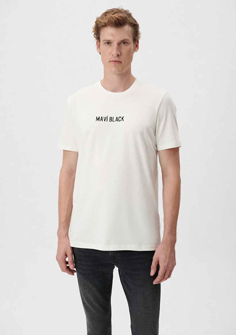 Pranga Erkek Beyaz M0610785-70057 Baskılı T-Shirt - TSH.ERK.523