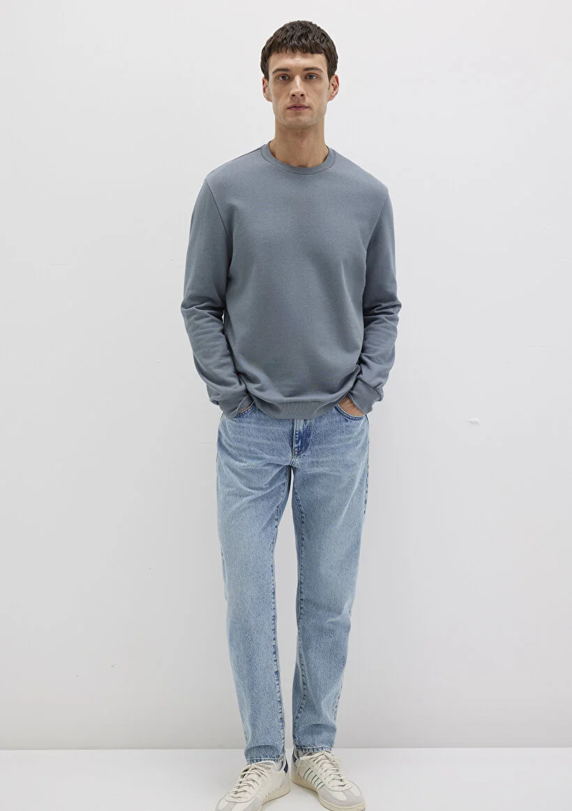 Pranga Erkek Gri M0s10457-80889 Bisiklet Yaka Sweatshirt - SWT.ERK.266