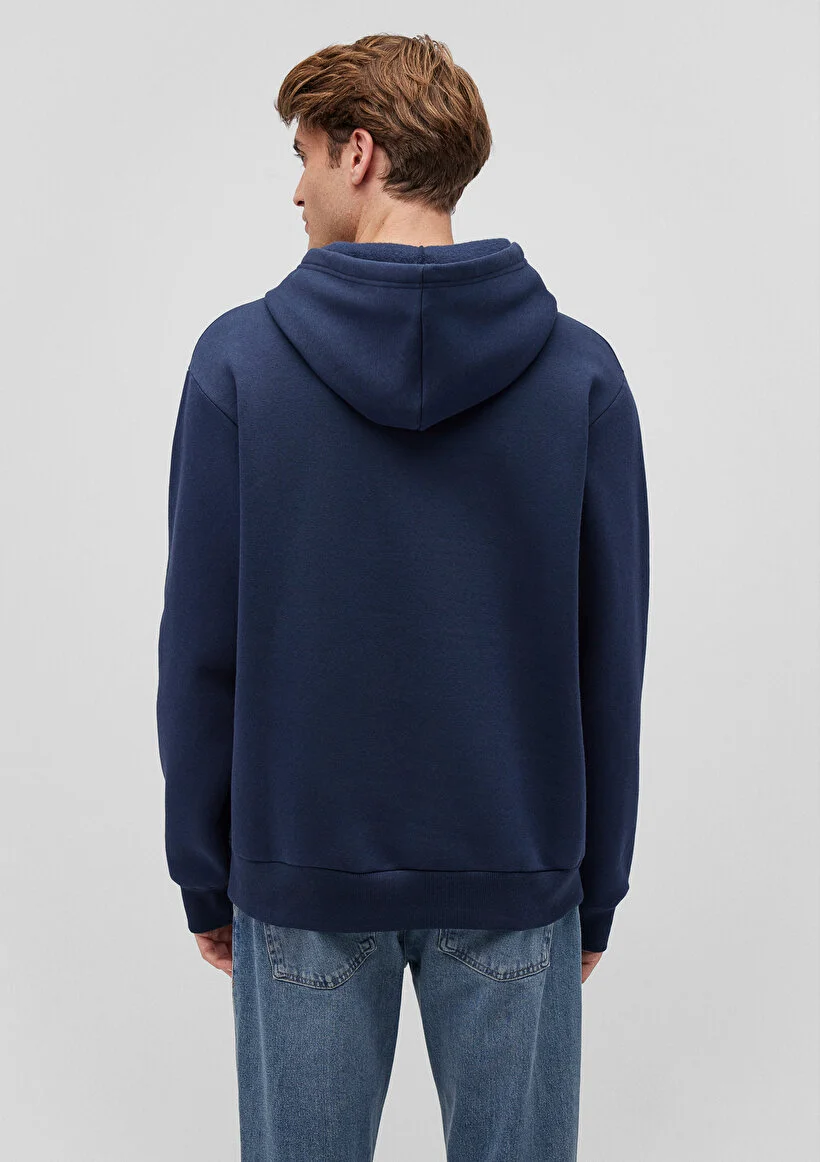 Pranga Erkek Lacivert M0s10275-70490 Kapüşonlu Sweatshirt - SWT.ERK.233