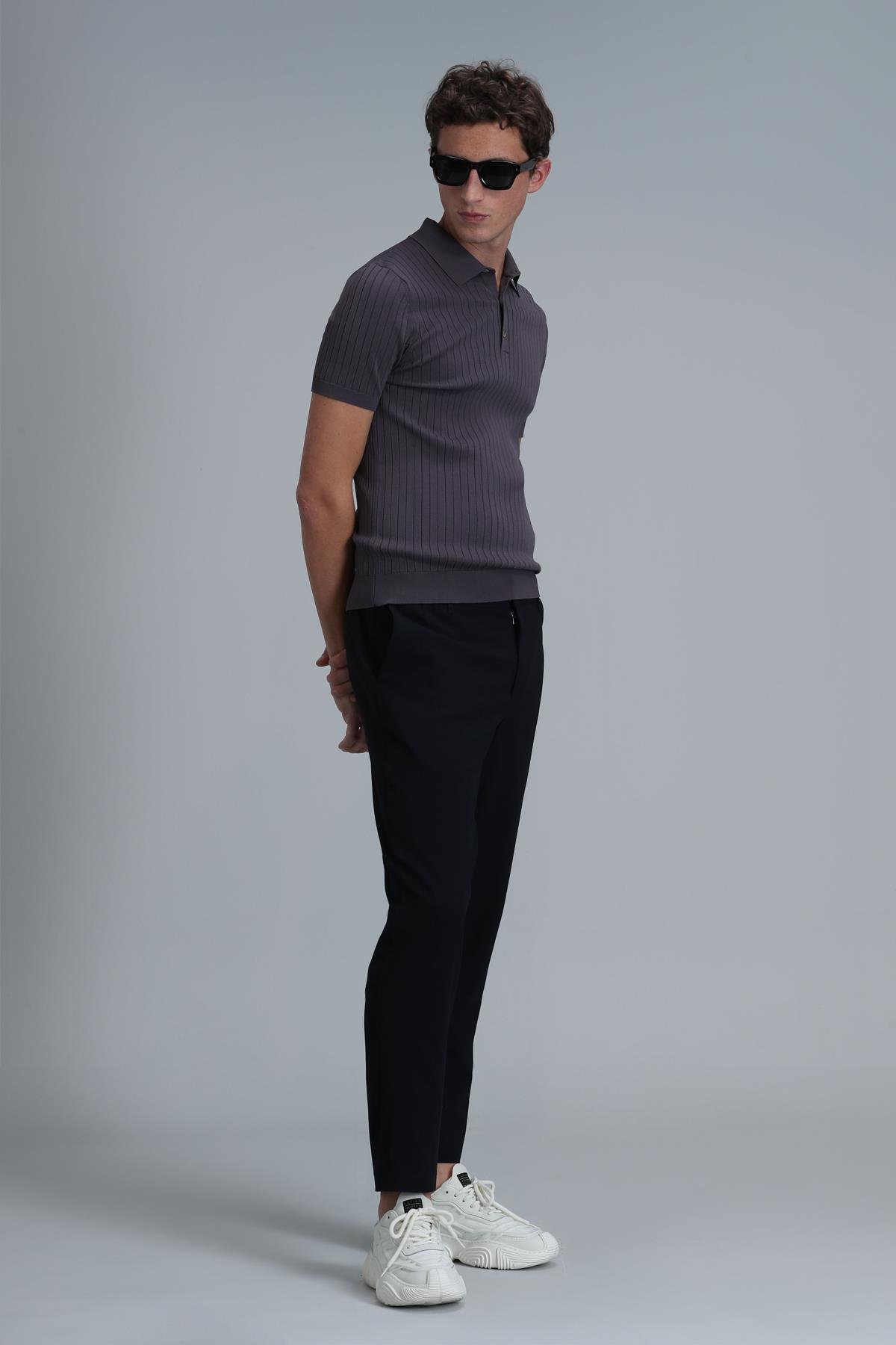 Pranga Erkek Mürdüm 111090075 Polo Yala T-Shirt - TSH.ERK.583