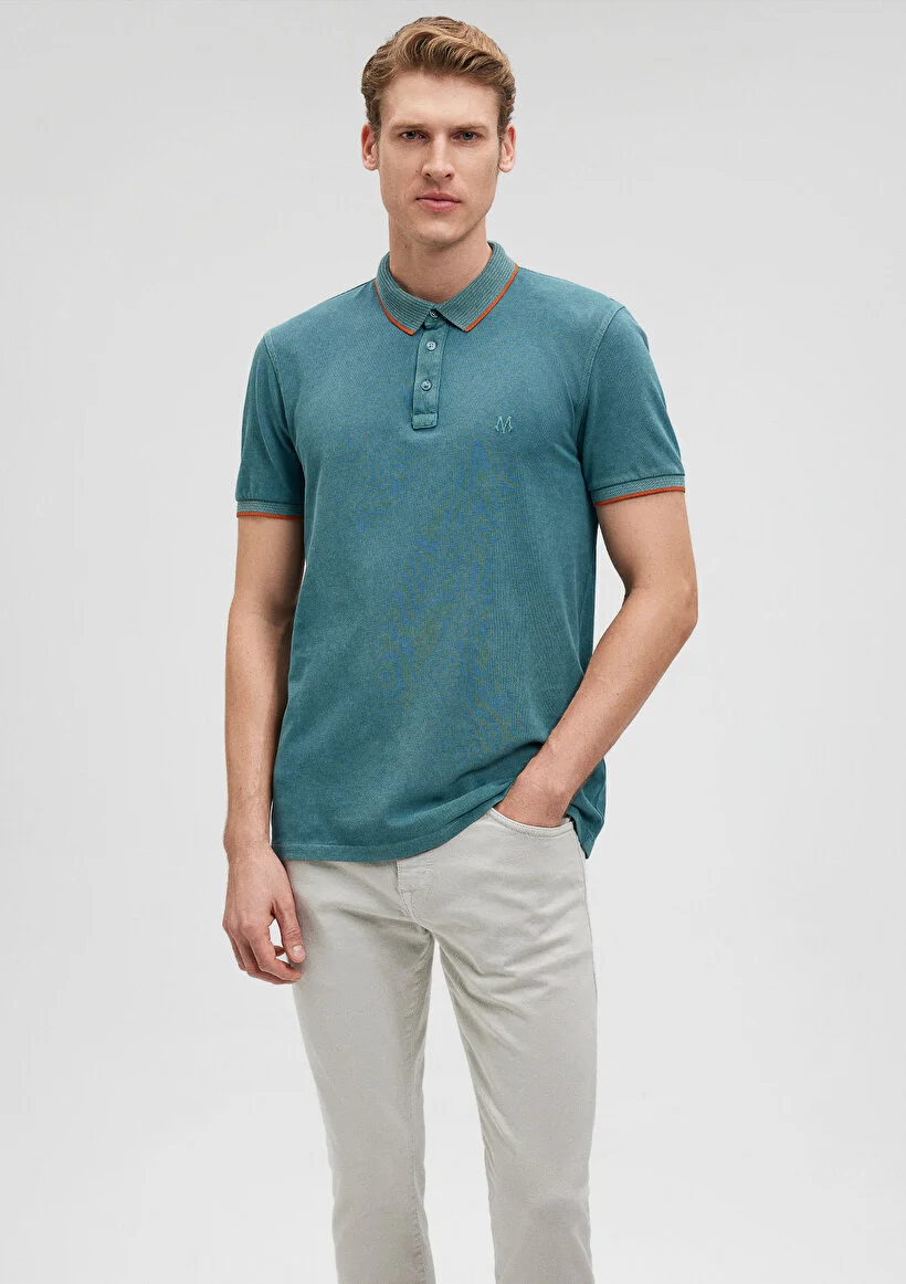 Pranga Erkek Petrol M065920-30708 Polo Yaka T-Shirt - TSH.ERK.274