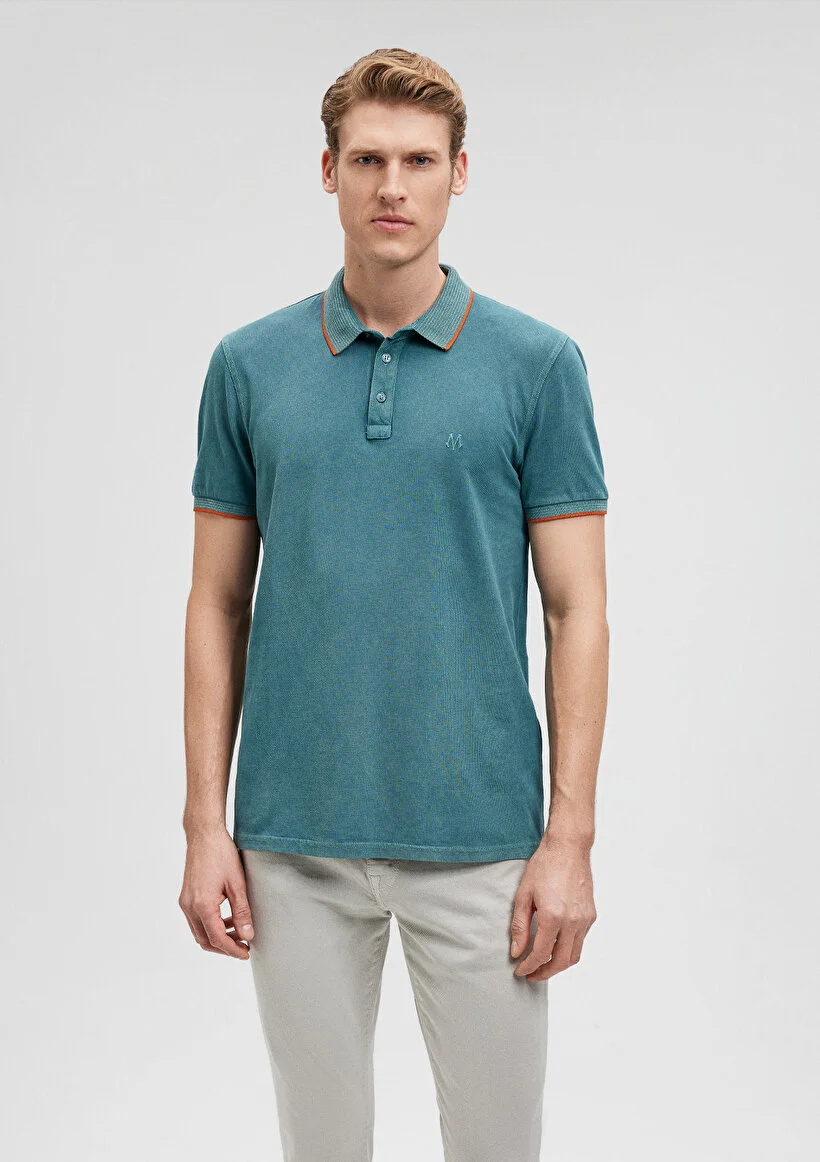 Pranga Erkek Petrol M065920-30708 Polo Yaka T-Shirt - TSH.ERK.274