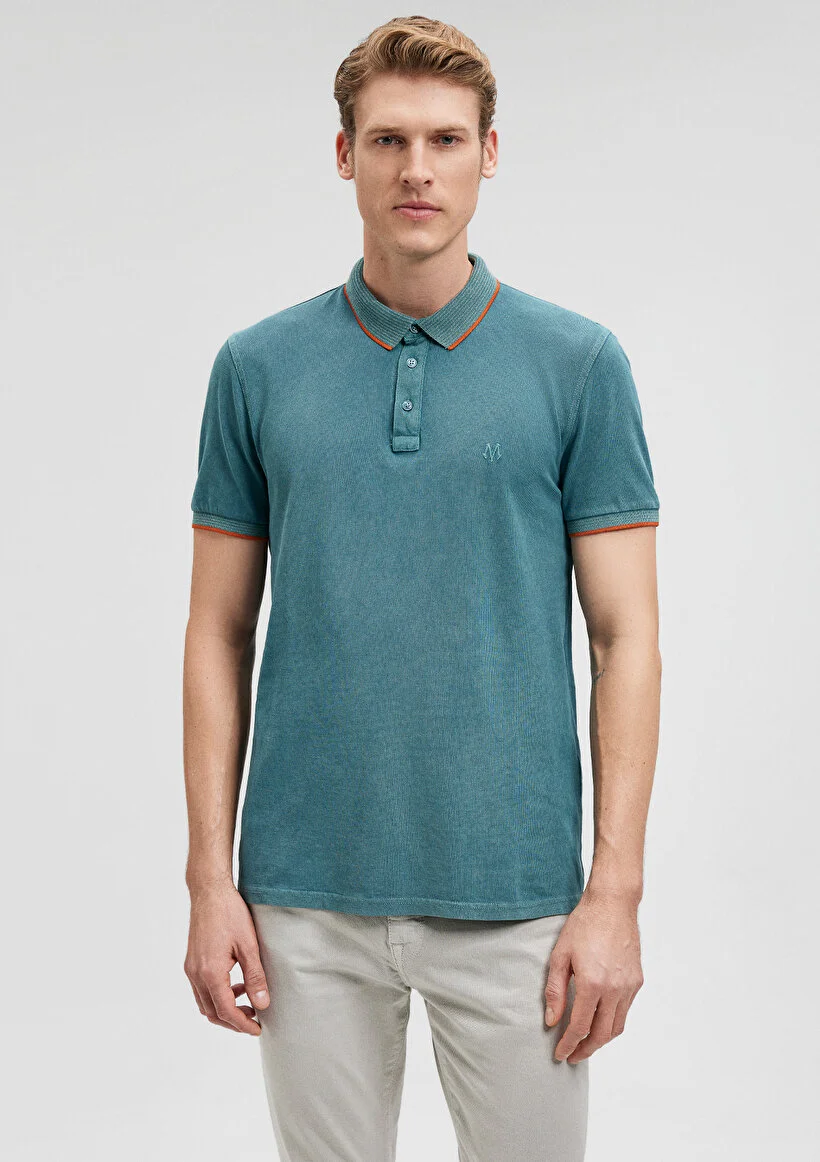 Pranga Erkek Petrol M065920-30708 Polo Yaka T-Shirt - TSH.ERK.274