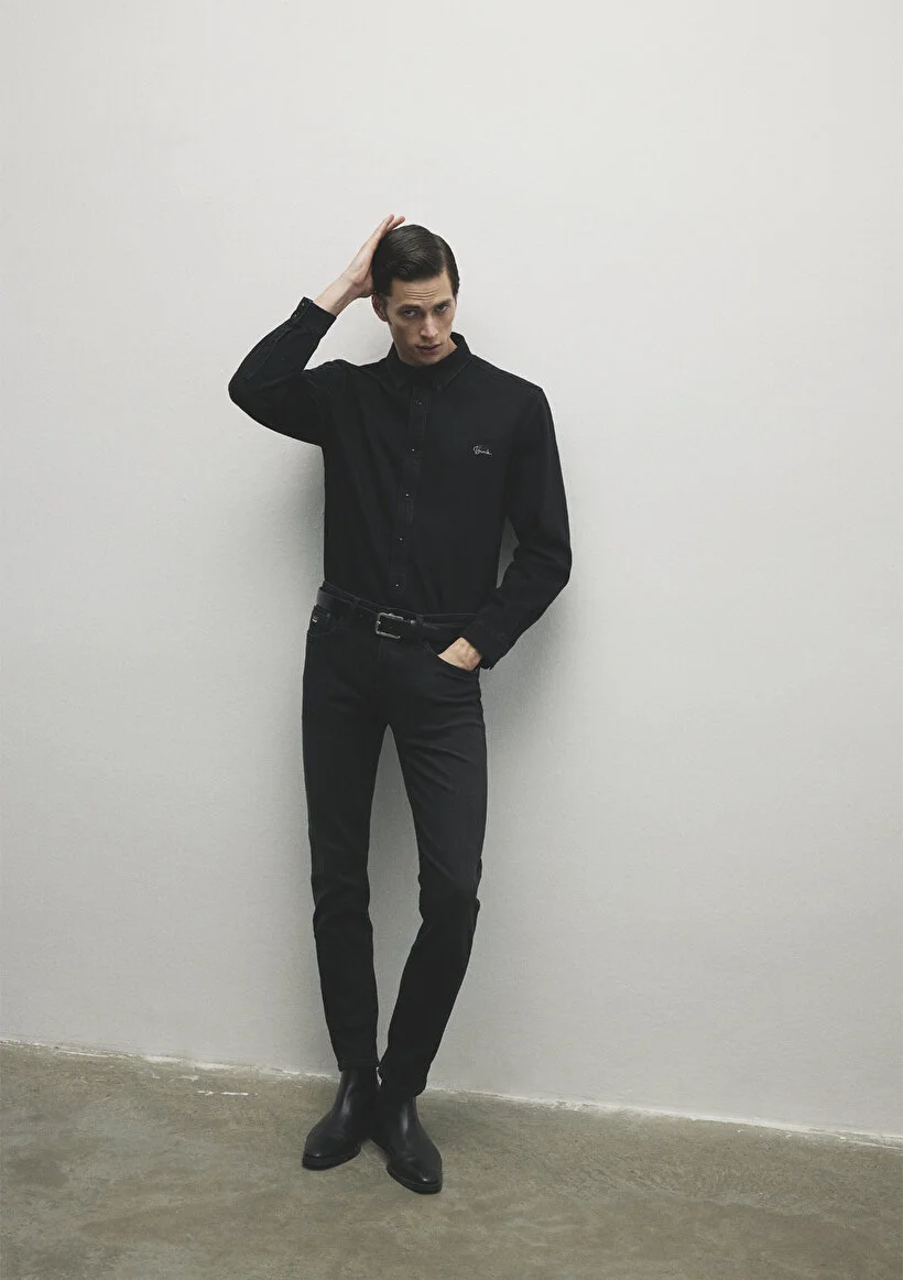 Pranga Erkek Siyah M0042286544 Jake Deep Smoke Lux Black - PNT.ERK.534