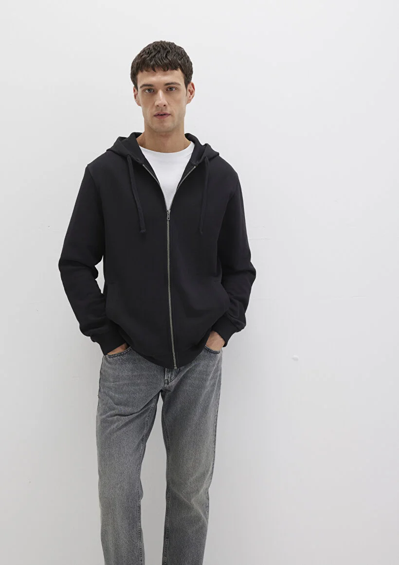 Pranga Erkek Siyah M0s10423-900 Kapüşonlu Sweatshırt - SWT.ERK.262