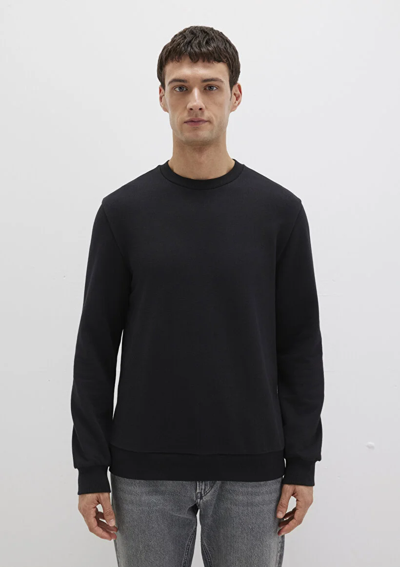 Pranga Erkek Siyah M0s10457-900 Bisiklet Yaka Sweatshirt - SWT.ERK.267