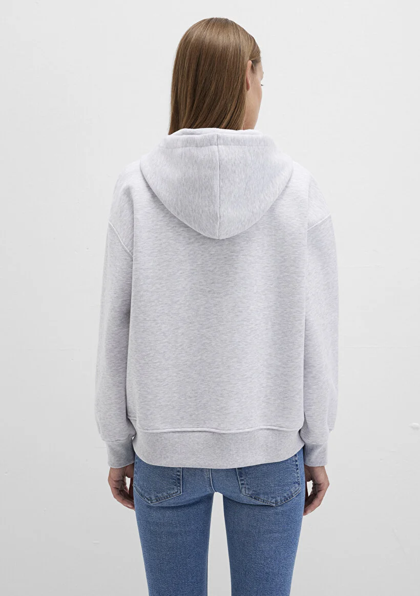 Pranga Kadın Açık Gri M1s10421-80196 Fermuarlı Sweatshirt - SWT.KD.0282