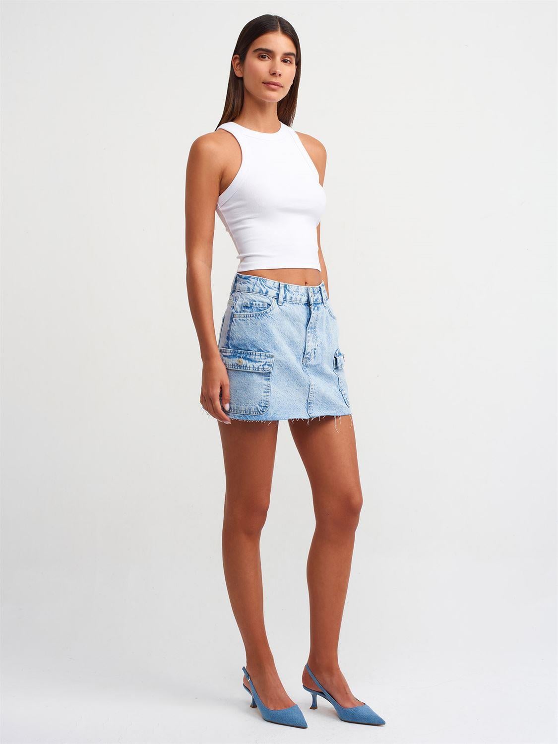 Pranga Kadın Beyaz Crop Top - ATL.KD.0154