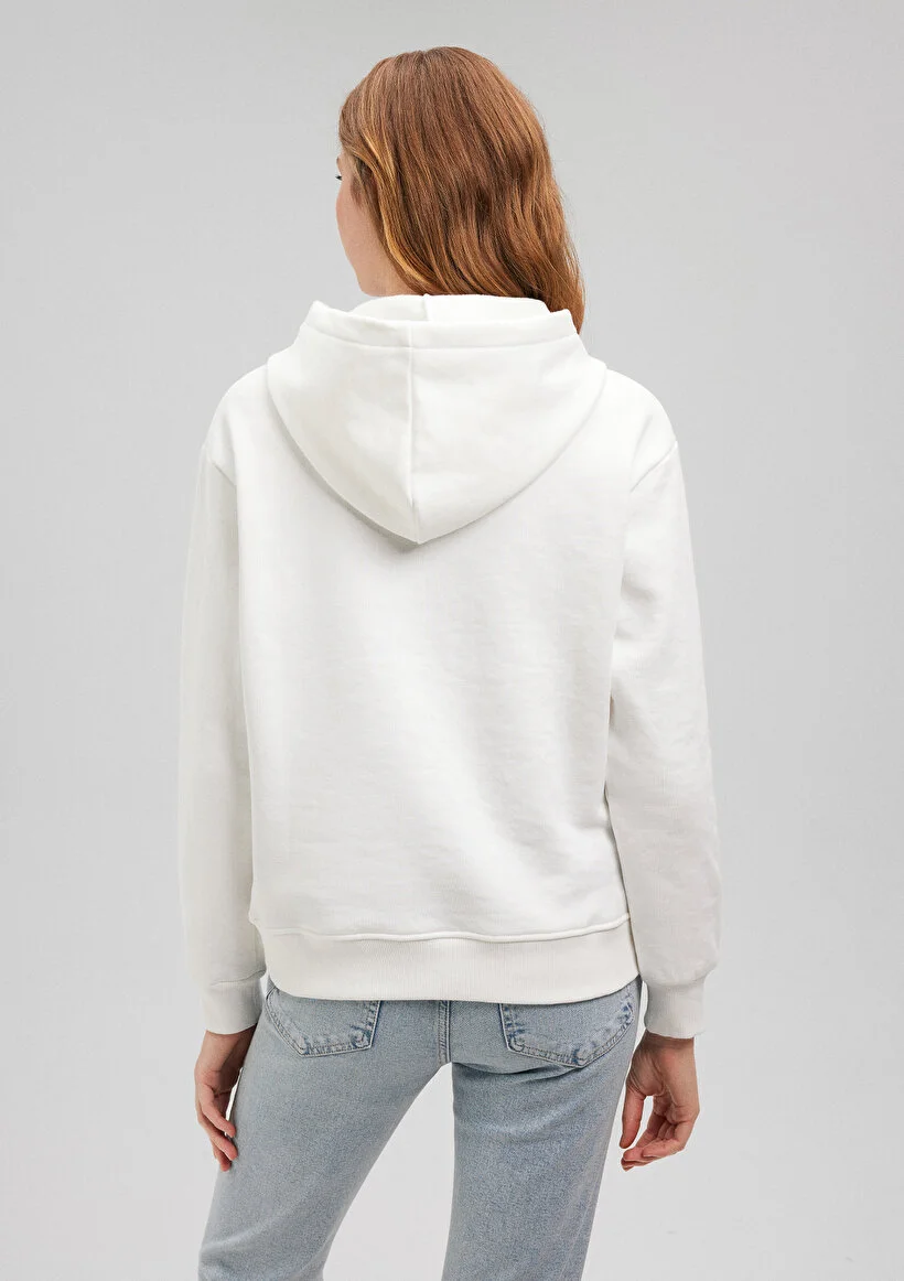 Pranga Kadın Ekru M167299-70057 Kapişonlu Sweatshirt - SWT.KD.0228