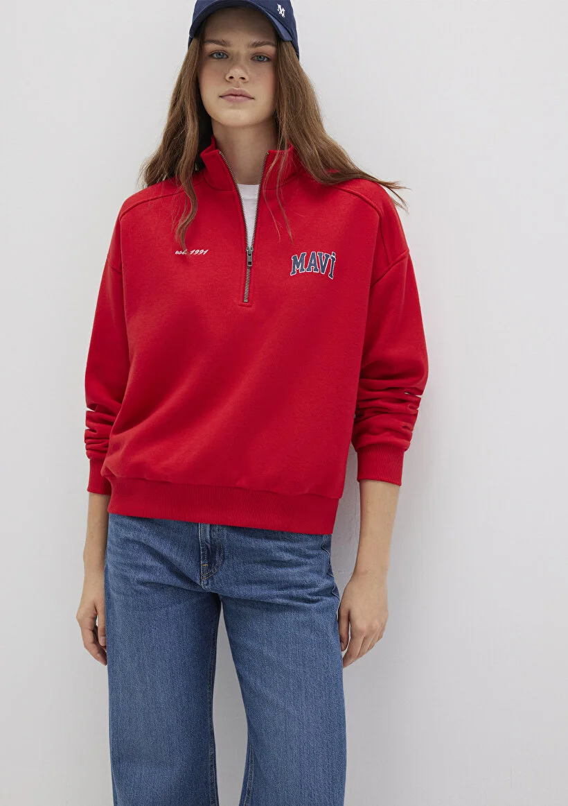 Pranga Kadın Kırmızı M1s10373-90742 Sweatshirt - SWT.KD.0287