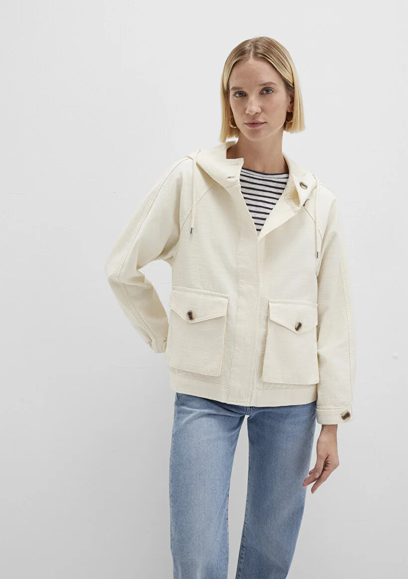 Pranga Kadın Krem M1110625-89513 Mevsimlik Mont - MNT.KD.0163