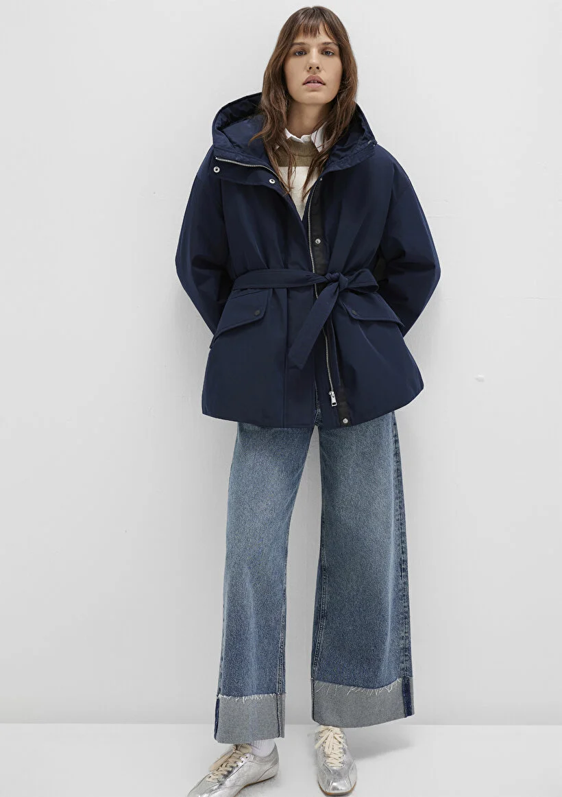 Pranga Kadın Lacivert M1110703-83699 Kapişonlu Parka - MNT.KD.0178