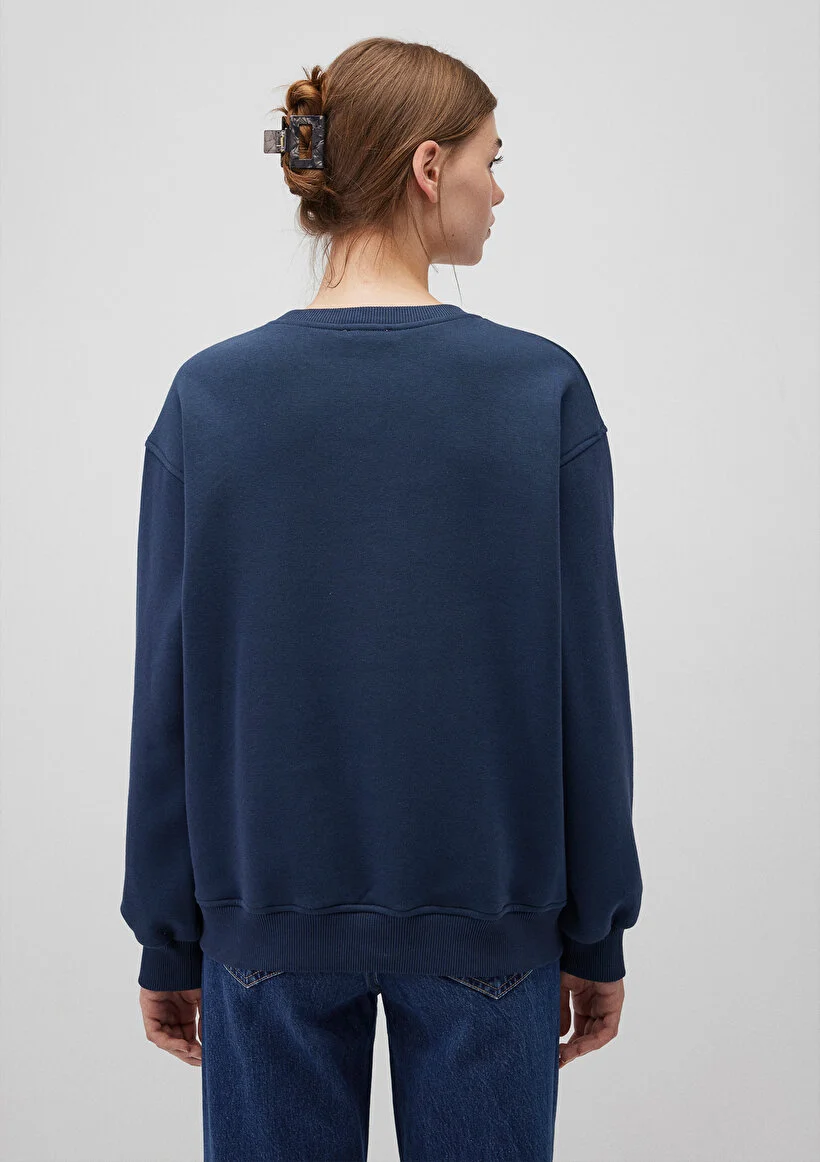 Pranga Kadın Lacivert M1611656-82454 Bisiklet Yaka Sweatshırt - SWT.KD.0236