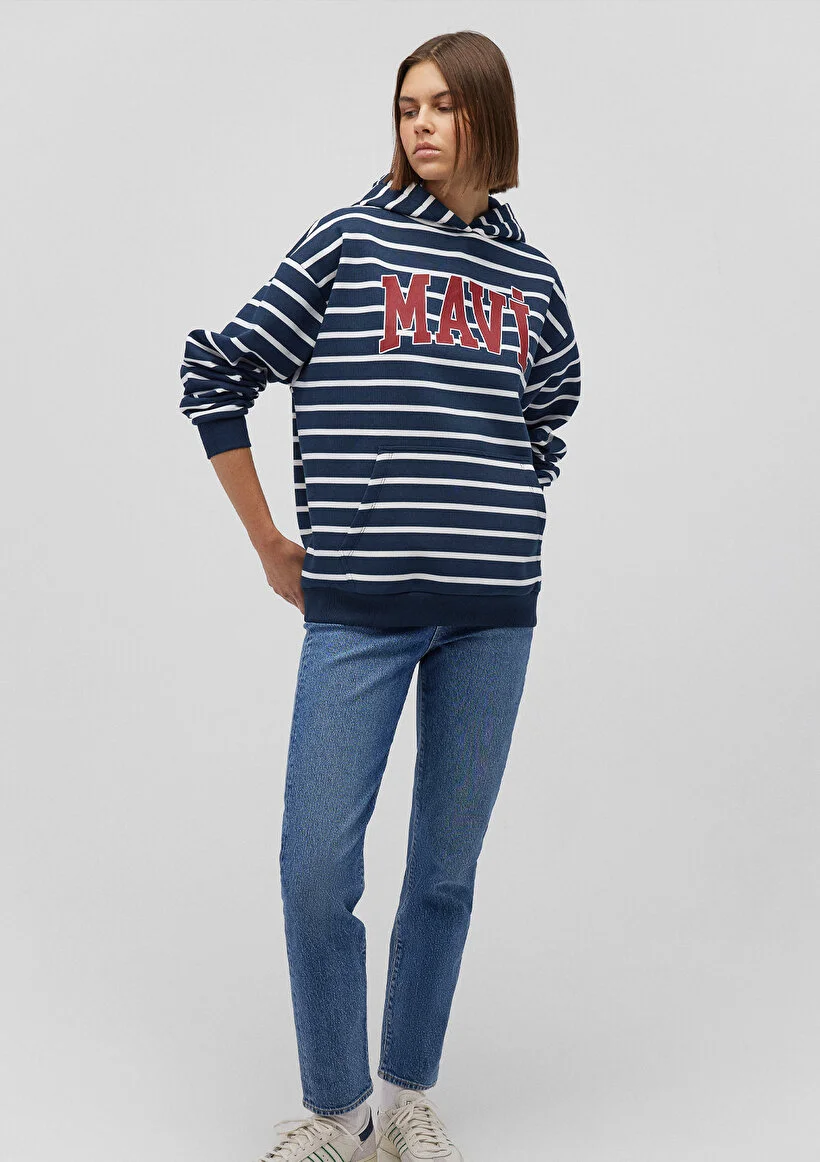 Pranga Kadın Lacivert M1s10118-81518 Kapüşonlu Sweatshirt - SWT.KD.0226